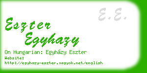 eszter egyhazy business card