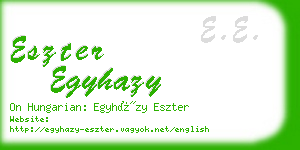 eszter egyhazy business card